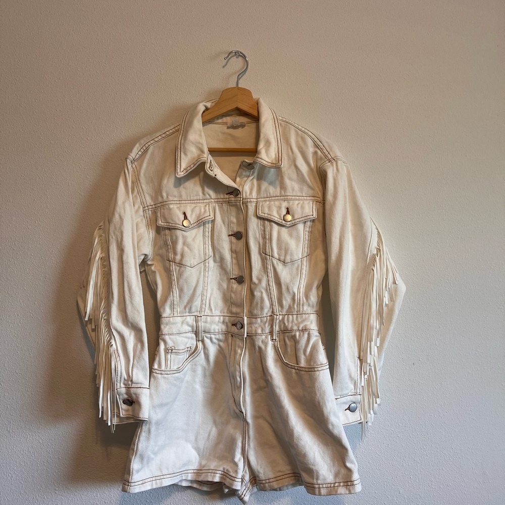 Le Lis Off-White Denim Jacket